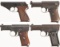 Four Mauser Semi-Automatic Pistols