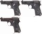 Three World War II Military Beretta Semi-Automatic Pistols