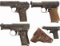 Four European Semi-Automatic Pistols