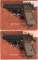 Two Walther PPK 9mm Kurz Semi-Automatic Pistols