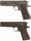 Two U.S. Military Model 1911A1 Semi-Automatic Pistols