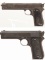 Two Colt Semi-Automatic Pistols