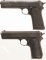 Two Early Colt Semi-Automatic Pistols