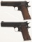 Two Colt Government Model Semi-Automatic Pistols