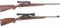 Two Scoped Winchester Model 70 Bolt Action Rifles