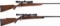 Two Remington Bolt Action Rifles with Scopes