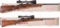 Two Scoped Ruger Bolt Action Rifles with Boxes