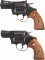 Two Colt Snake Double Action Revolvers