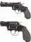 Two Colt Snake Double Action Revolvers