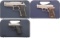Three Beretta Semi-Automatic Pistols with Boxes and Cases