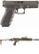 Two Semi-Automatic Firearms with Red Dot Sights