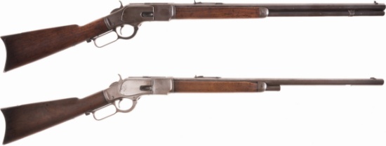 Two Antique Winchester Model 1873 Lever Action Rifles