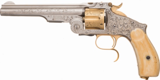 Engraved S&W No. 3 Russian 3rd Model Revolver