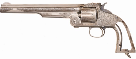 Engraved Smith & Wesson Model No. 3 American Revolver