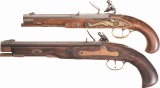 Two Reproduction Flintlock Pistols