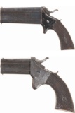 Two Antique Woodward Swivel Breech Pistols