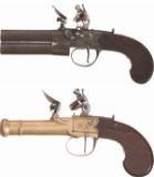 Two Boxlock Flintlock Pistols
