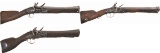 Three Ottoman Style Flintlock Dag/Knee Blunderbusses