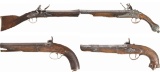 Four Antique Muzzle Loading Pistols