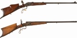 Two Schuetzen Single Shot Rifles