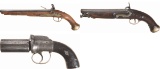 Three Antique English Handguns