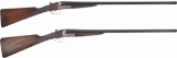 Two Engraved English Double Barrel Shotguns