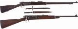 Two U.S. Springfield Armory Krag-Jorgensen Bolt Action Rifles