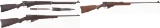 Three Winchester-Lee Straight Pull Bolt Action Rifles