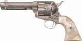 Engraved Colt Black Powder Frame Frontier Six Shooter Revolver