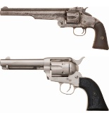 Antique Single Action Revolver and a Replica