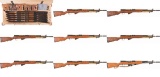 Import Cased Set of 10 Yugo M59/66 SKS Rifles, Ammo, Accessories