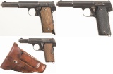 Three Astra Semi-Automatic Pistols