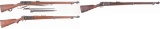 Three Military Krag-Jorgensen Bolt Action Rifles