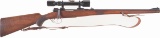 Engraved Mauser Bolt Action Sporting Rifle