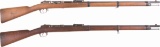 Two Spandau Arsenal Model 71/84 Bolt Action Magazine Rifles