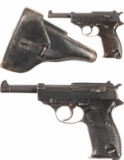 Two World War II Nazi P.38 Semi-Automatic Pistols