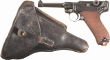 Erfurt 1911 Dated Luger Semi-Automatic Pistol with Holster