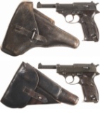 Two World War II Nazi Walther P.38 Semi-Automatic Pistols