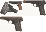 Three Fabrique Nationale Semi-Automatic Pistols