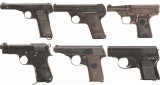 Six Semi-Automatic Pistols