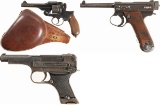 Three Japanese Military Handguns