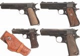 Four Spanish Semi-Automatic Pistols