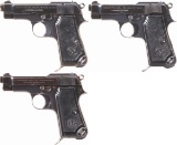 Three World War II Military Beretta Semi-Automatic Pistols