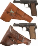 Two Astra Semi-Automatic Pistols with Holsters