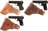Three Tokarev Pattern Semi-Automatic Pistols with Holsters