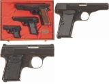 Grade I Cased Set of Three Belgian Browning Pistols