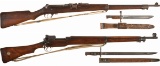 Two Military Bolt Action Rifles with Bayonets