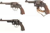 Three Smith & Wesson Double Action Revolvers