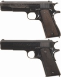 Two Argentine Contract Colt Government Model Pistols