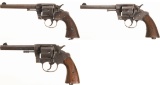 Three U.S. Military Colt Double Action Revolvers
